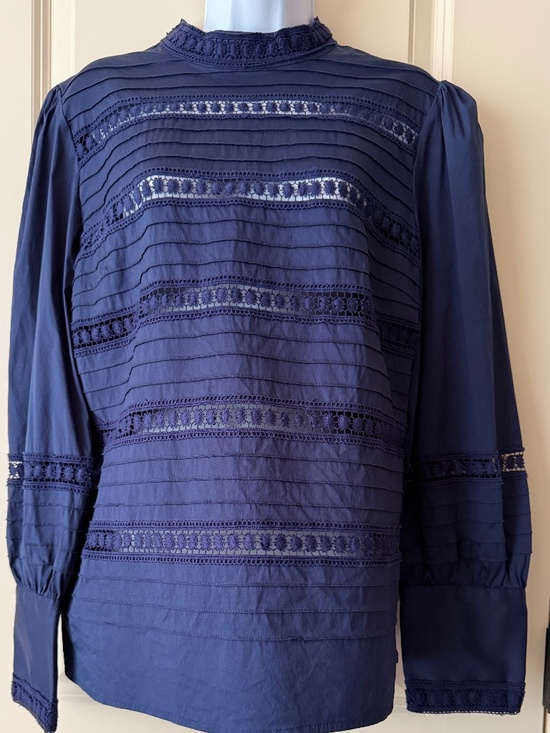 Halogen Tops - Halogen Nordstrom Blue Puff Long Sleeve Blouse size Small